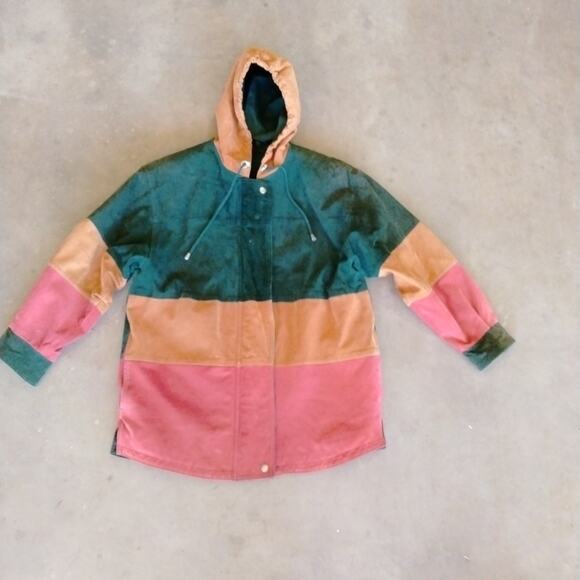 Gitano Other - Gitano Mens Size Large Vintage Suede Leather Color Block 90's